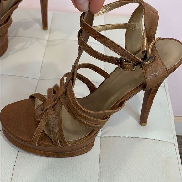 Stuart Weitzman leather heels - NEW NO BOX - Size 7.5 - Picture 2 of 4